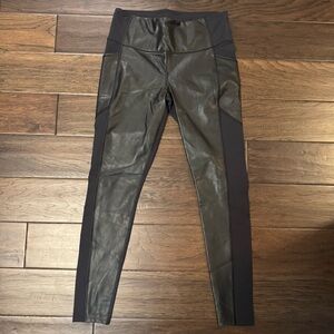 Athleta Gleam Faux Leather Leggings with Pockets - Women’s Medium